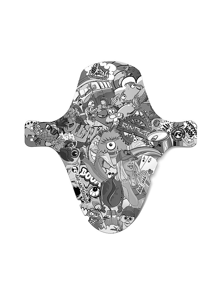 RIESEL DESIGN Mudguard kol:oss Stickerbomb Eyecatcher Ultra Black grau
